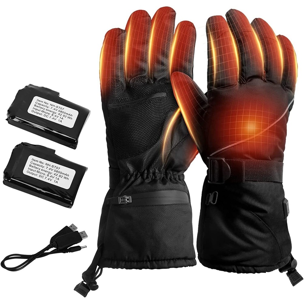 Rechargeable Heated‎ Gloves, 5800mAh Electric Heating Gloves, ONE SIZE